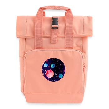 space - Roll Top Backpack with Two Handles - chintz rose - Front