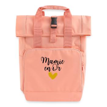 Mamie en Or idée cadeau pour grand mère - Sac à dos Roll Top à deux anses - rose liberty - Devant