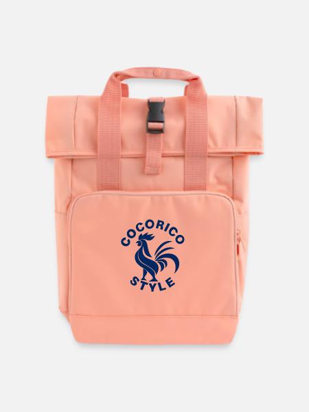 Cocorico-Stil - Rolltop Rucksack mit zwei Griffen - Chintzrosa