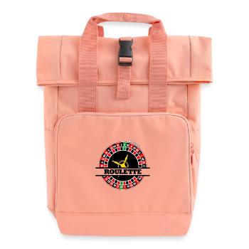 Bannière de texte Rolette - Sac à dos Roll Top à deux anses - rose liberty - Devant