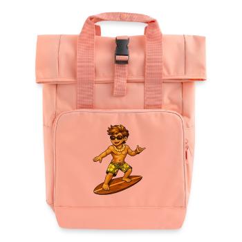 Surfer Hawaii-Stil - Rolltop Rucksack mit zwei Griffen - Chintzrosa - Vorne
