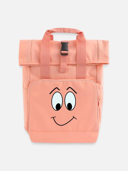 COMIC GESICHT 3 - Rolltop Rucksack mit zwei Griffen - Chintzrosa