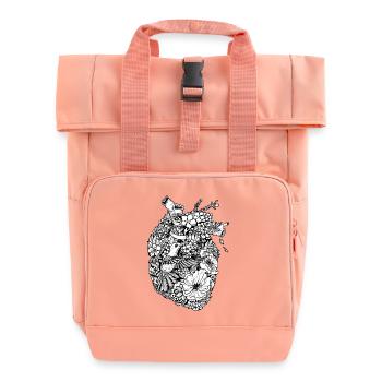 coeur colibri - Sac à dos Roll Top à deux anses - rose liberty - Devant
