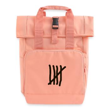 five - Roll Top Backpack with Two Handles - chintz rose - Front