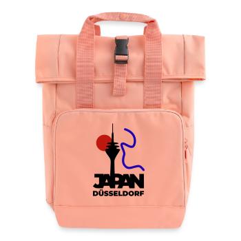 Japan goes Dusseldorf - Roll Top Backpack with Two Handles - chintz rose - Front