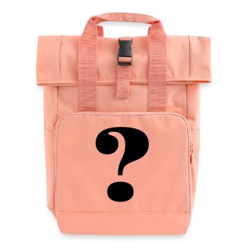 Big question mark - Roll Top Backpack with Two Handles - chintz rose - Front
