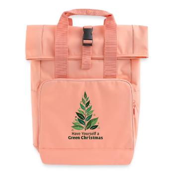 Sapin de Noël vert écologique - Sac à dos Roll Top à deux anses - rose liberty - Devant
