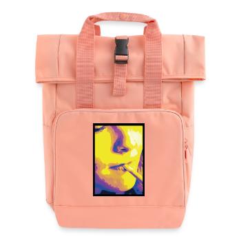 Artprint Ezekiel No Titel E copy - Rolltop Rucksack mit zwei Griffen - Chintzrosa - Vorne