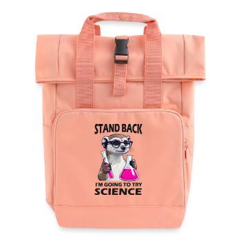 Prendre du recul - un suricate s’essaie à la science - Sac à dos Roll Top à deux anses - rose liberty - Devant