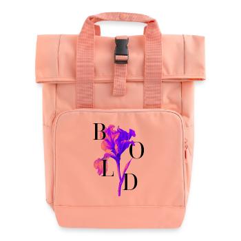BOLD Flower statement - Rolltop Rucksack mit zwei Griffen - Chintzrosa - Vorne
