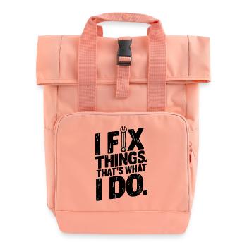 Je répare les choses. C’est ce que je fais - Sac à dos Roll Top à deux anses - rose liberty - Devant