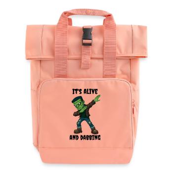 Le monstre de la cicatrice verte vit et dabt à Halloween - Sac à dos Roll Top à deux anses - rose liberty - Devant