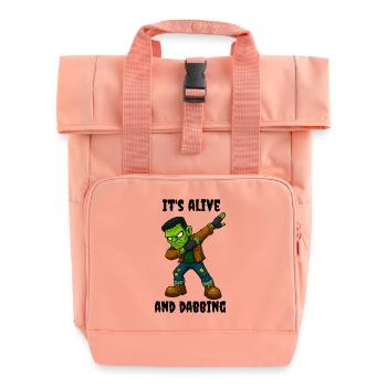 Le monstre de la cicatrice verte vit et dabt à Halloween - Sac à dos Roll Top à deux anses - rose liberty - Devant