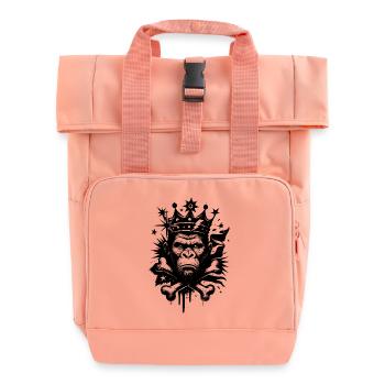 Gorille majestueux avec couronne - Sac à dos Roll Top à deux anses - rose liberty - Devant