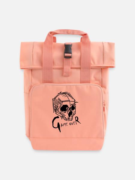 Game Over - Rolltop Rucksack mit zwei Griffen - Chintzrosa