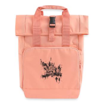 Silhouette de la ville avec dôme - Sac à dos Roll Top à deux anses - rose liberty - Devant