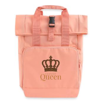 Leoprint Königin Krone - Rolltop Rucksack mit zwei Griffen - Chintzrosa - Vorne