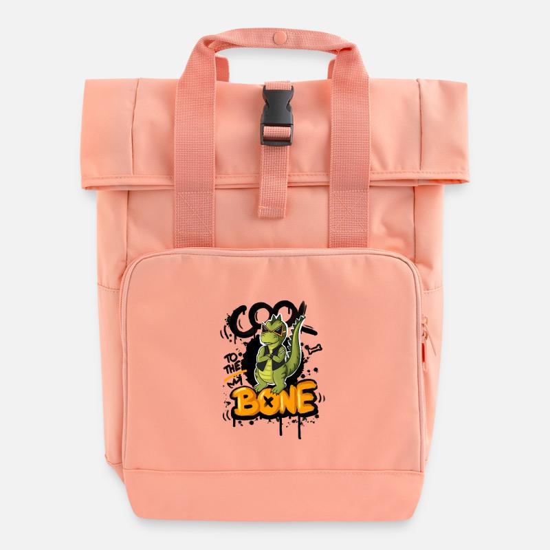 Police Dino BONE Casual - Sac à dos Roll Top à deux anses - rose liberty