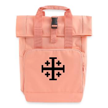 Christianity Collection - Roll Top Backpack with Two Handles - chintz rose - Front