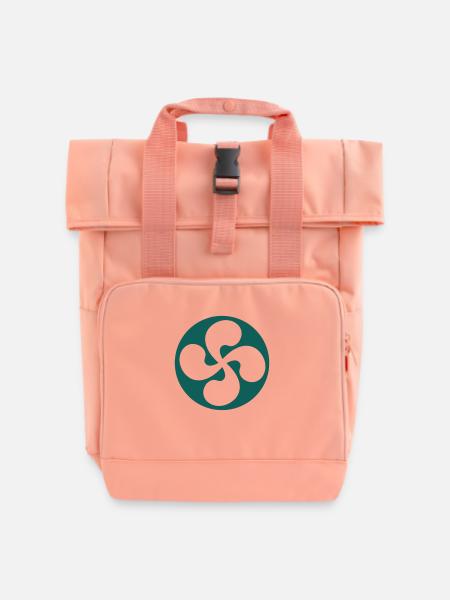 Baskische Quer extrudierten - Rolltop Rucksack mit zwei Griffen - Chintzrosa