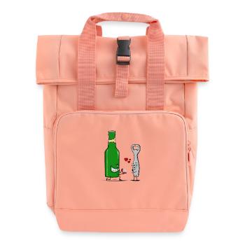 Beer Romance - Roll Top Backpack with Two Handles - chintz rose - Front