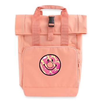 Smiley Donut Vanilla Ripple - Rolltop Rucksack mit zwei Griffen - Chintzrosa - Vorne