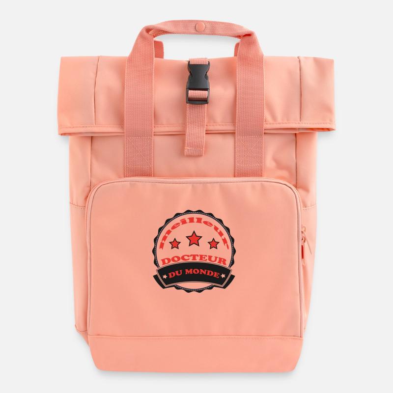 Der beste ARZT der Welt - Rolltop Rucksack mit zwei Griffen - Chintzrosa