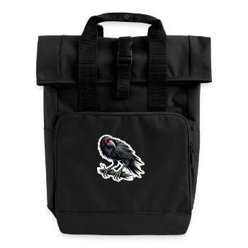 Rabenvogel - Rolltop Rucksack mit zwei Griffen - Schwarz - Vorne
