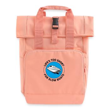 Conception de style de vie en hors-bord pour les amateurs de navigation rapide - Sac à dos Roll Top à deux anses - rose liberty - Devant