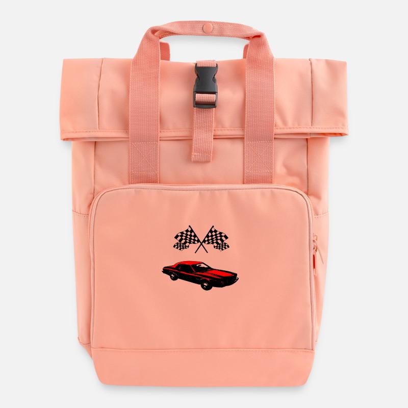 Auto - Rolltop Rucksack mit zwei Griffen - Chintzrosa