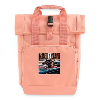 Cat on tour - Ich liebe Mexiko! -Mexiko-Stadt - Rolltop Rucksack mit zwei Griffen - Chintzrosa - Vorne