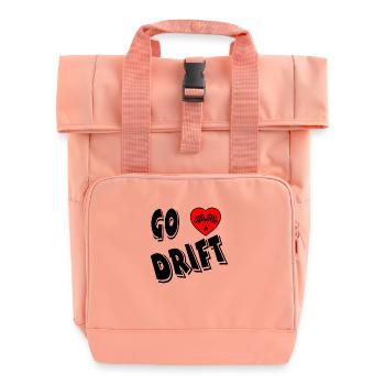 Car - Roll Top Backpack with Two Handles - chintz rose - Front
