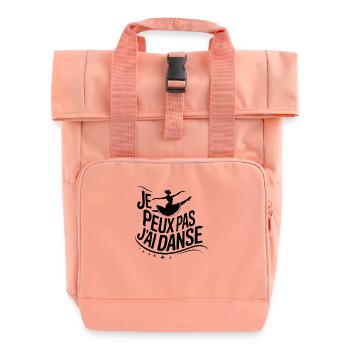 je peux pas j'ai danse - Sac à dos Roll Top à deux anses - rose liberty - Devant