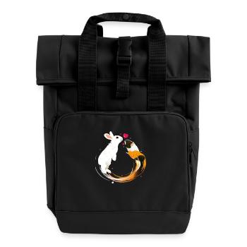 Nagetiere - Rolltop Rucksack mit zwei Griffen - Schwarz - Vorne