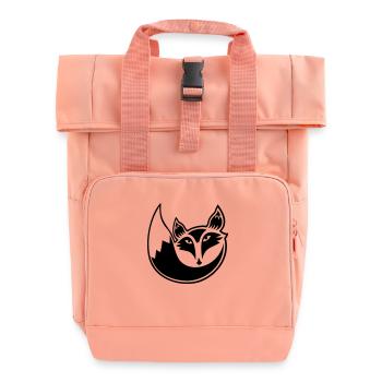 Fuchs Rotfuchs Wildes Wald Tier Cool Logo Symbol - Rolltop Rucksack mit zwei Griffen - Chintzrosa - Vorne