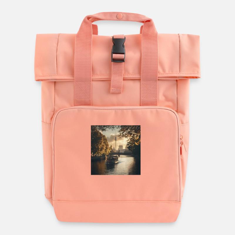 Berlin - Rolltop Rucksack mit zwei Griffen - Chintzrosa