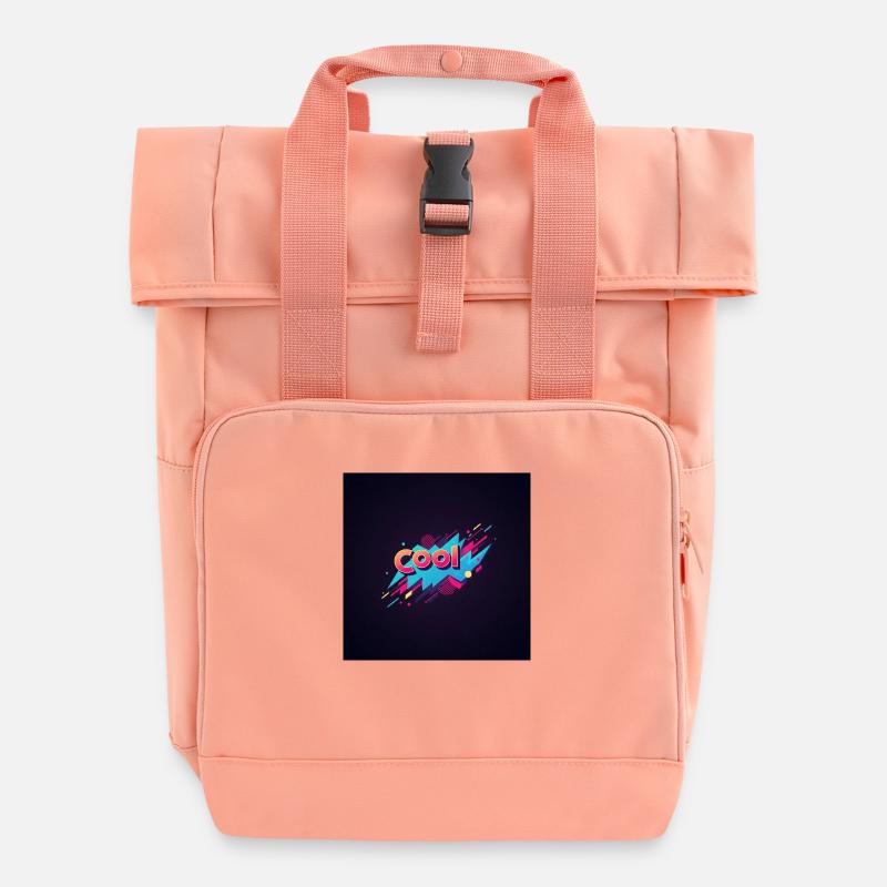 Abstract and cool: Your next eye-catcher - Roll Top Backpack with Two Handles - chintz rose