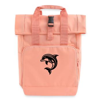 Mignon Tatouage Dauphin - Sac à dos Roll Top à deux anses - rose liberty - Devant