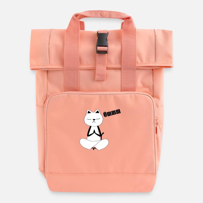 Nekochan Antonio Yoga - Roll Top Backpack with Two Handles - chintz rose