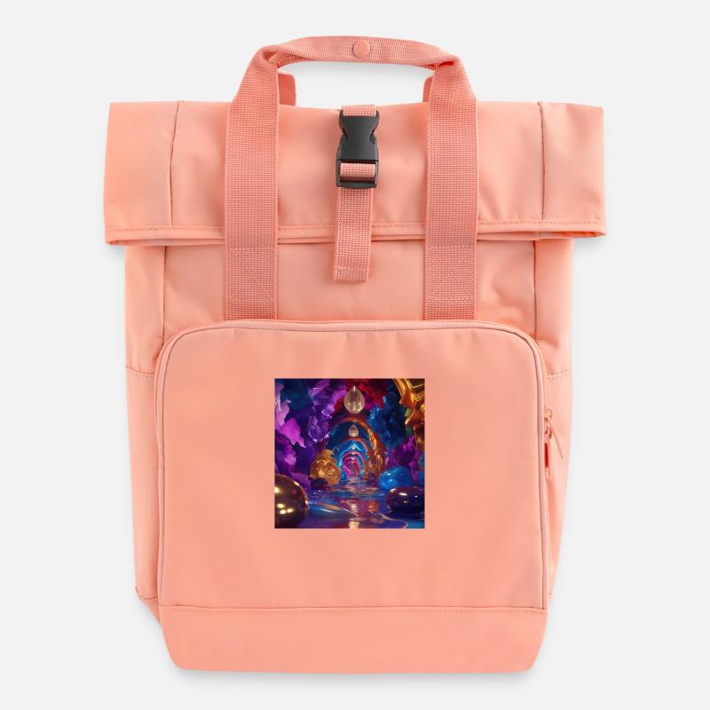 Fantaisie - Sac à dos Roll Top à deux anses - rose liberty