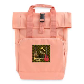 Musical instruments - Roll Top Backpack with Two Handles - chintz rose - Front