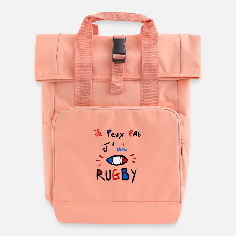 je peux pas j'ai rugby - Sac à dos Roll Top à deux anses - rose liberty