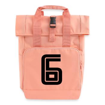 6 - Roll Top Backpack with Two Handles - chintz rose - Front