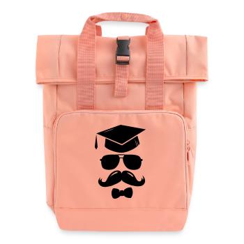 Lustige Schule Abschluss Abitur Abi Matura T-Shirt - Roll Top Backpack with Two Handles - chintz rose - Front