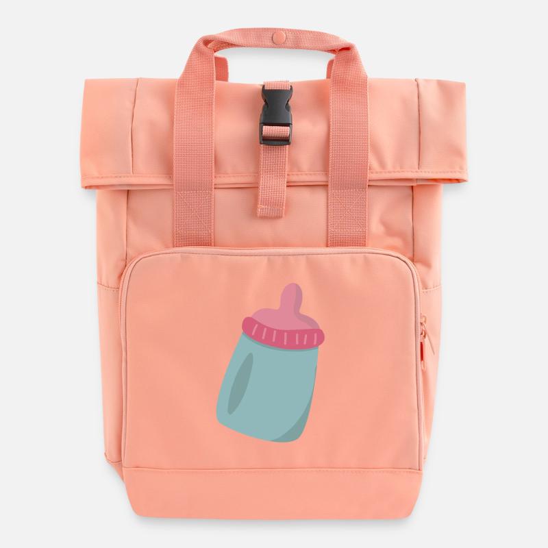 Baby bottle - Roll Top Backpack with Two Handles - chintz rose