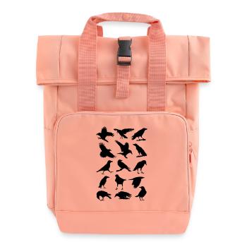 Corbeaux, corbeaux, oiseaux, corbeaux, corvus, corbeau aux choux - Sac à dos Roll Top à deux anses - rose liberty - Devant