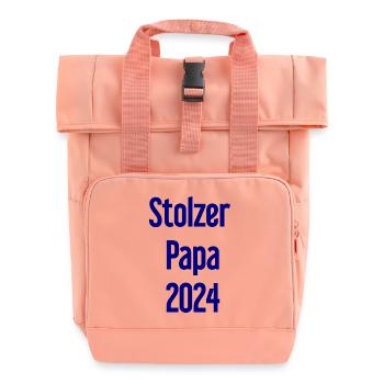 Proud Dad 2024 – pour les nouveaux papas - Sac à dos Roll Top à deux anses - rose liberty - Devant