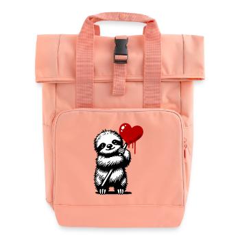 Sloth - Roll Top Backpack with Two Handles - chintz rose - Front