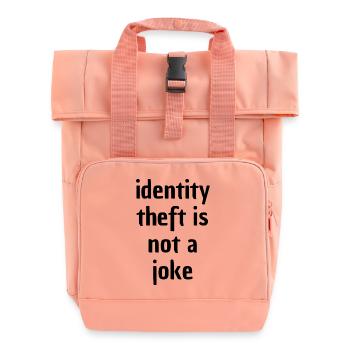 Identity Theft is not a Joke - Rolltop Rucksack mit zwei Griffen - Chintzrosa - Vorne