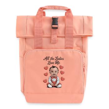 Alle Frauen lieben mich - Rolltop Rucksack mit zwei Griffen - Chintzrosa - Vorne